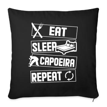 Capoeira - Sofa pillowcase 17,3'' x 17,3'' (45 x 45 cm) - black - Front