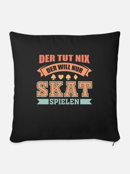 Skat - Sofakissenbezug 45 x 45 cm - Schwarz