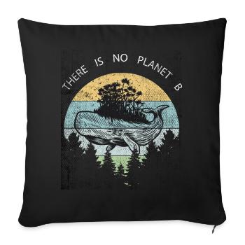 There is No Planet B product pour notre Terre - Housse de coussin décorative 45 x 45 cm - noir - Devant