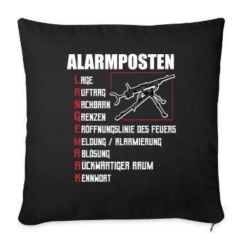 Consultation sur le transfert des forces armées allemandes LANGEMARK - Housse de coussin décorative 45 x 45 cm - noir - Devant