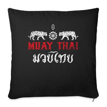 Muay Thai - Sofakissenbezug 45 x 45 cm - Schwarz - Vorne