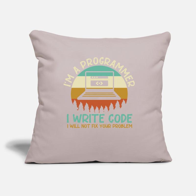 Programmeur Code Codage Housse de coussin décorative 45 x 45 cm