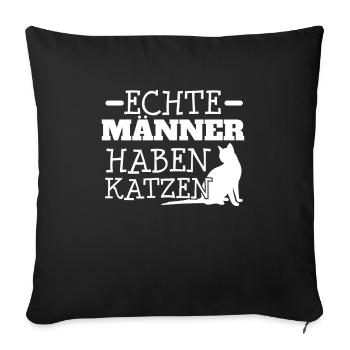 La gueule de bois chat chaton - Housse de coussin décorative 45 x 45 cm - noir - Devant