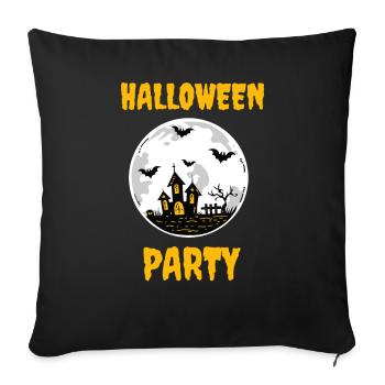 Halloween Party Schloss Fledermaus Mond - Sofakissenbezug 45 x 45 cm - Schwarz - Vorne