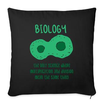 Biologie biologiste science cadeau d'écologie - Housse de coussin décorative 45 x 45 cm - noir - Devant