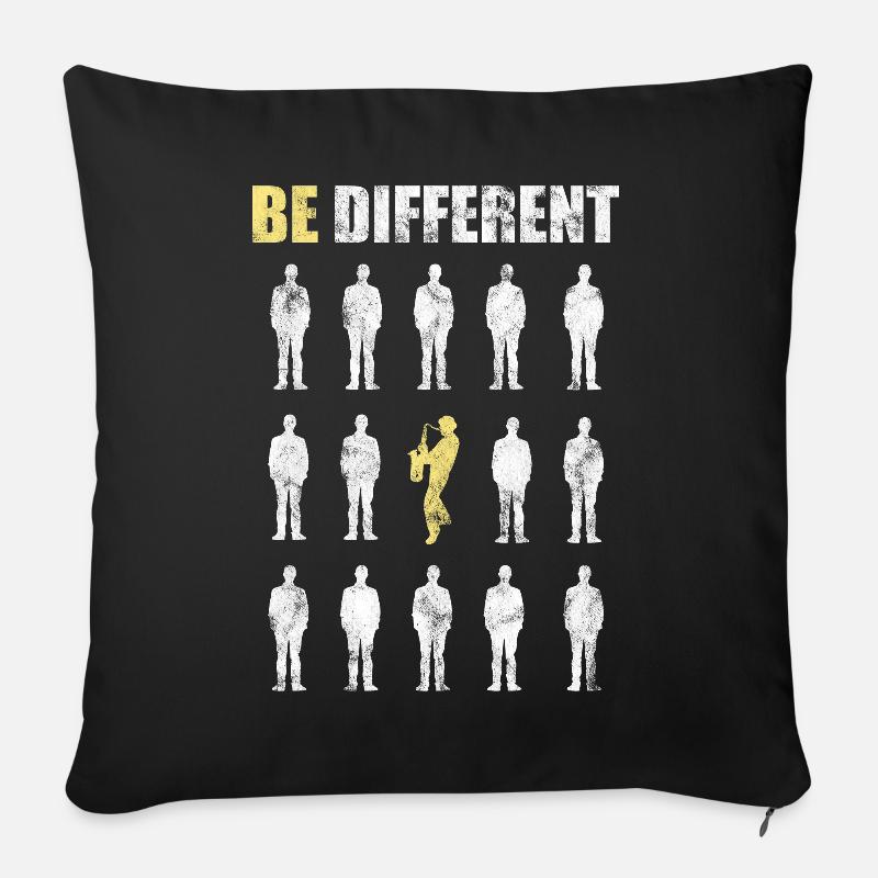 Saxophone be different - Sofakissenbezug 45 x 45 cm - Schwarz