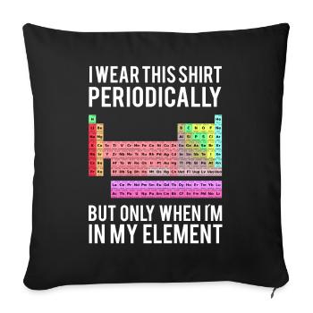 Chimie Geek Enseignant Nerd Drôle - Housse de coussin décorative 45 x 45 cm - noir - Devant