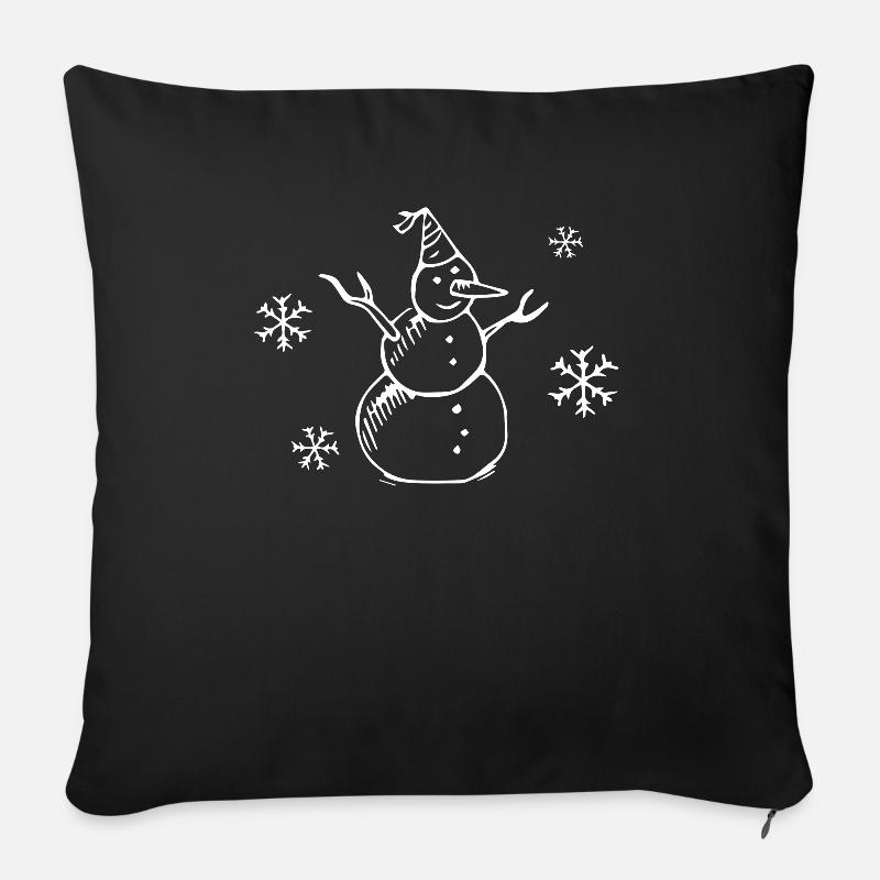 Winter - Sofakissenbezug 45 x 45 cm - Schwarz