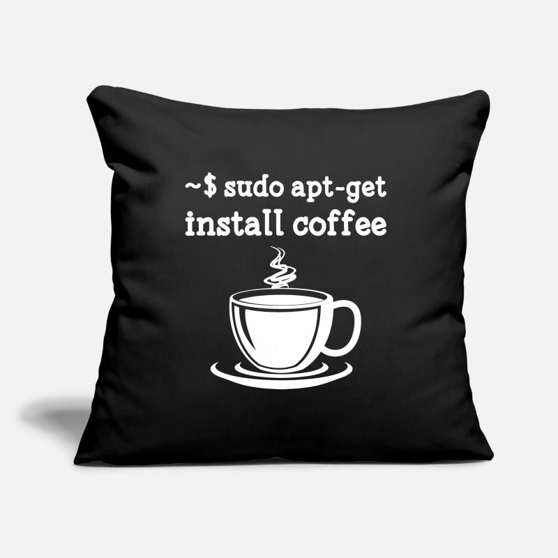 Sudo apt-get installer coffee linux Housse de coussin décorative 45 x 45 cm