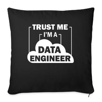 Data Engineer Data Science - Sofa pillowcase 17,3'' x 17,3'' (45 x 45 cm) - black - Front