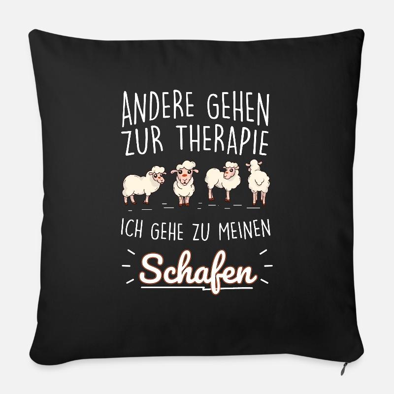 Landwirt Schafhirte Bauer Schafebesitzer - Sofakissenbezug 45 x 45 cm - Schwarz