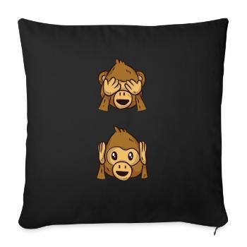 Rentner - Sofakissenbezug 45 x 45 cm - Schwarz - Vorne