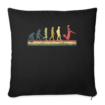 basketball - Sofa pillowcase 17,3'' x 17,3'' (45 x 45 cm) - black - Front