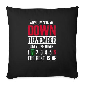 Motorcycling Motorcycle Motorcyclist - Sofa pillowcase 17,3'' x 17,3'' (45 x 45 cm) - black - Front