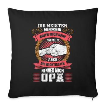Opa Spruch Lustig Weihnachten Geschenk - Sofakissenbezug 45 x 45 cm - Schwarz - Vorne