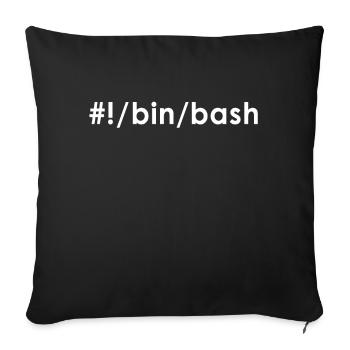 Programmeur Admin Devops Linux Bash - Housse de coussin décorative 45 x 45 cm - noir - Devant