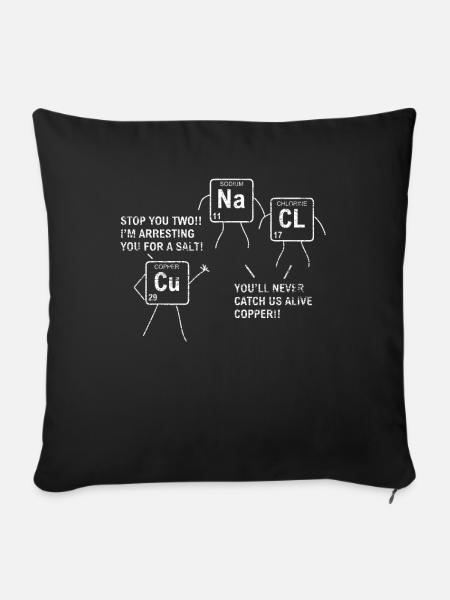 Wissenschaft Chemie - Sofakissenbezug 45 x 45 cm - Schwarz