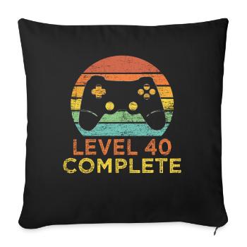 Joueur du 40e anniversaire - Housse de coussin décorative 45 x 45 cm - noir - Devant