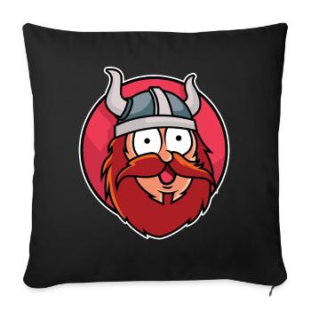 Drôle de Viking - Housse de coussin décorative 45 x 45 cm - noir - Devant