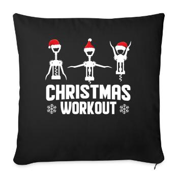 Entraînement de Noël - Housse de coussin décorative 45 x 45 cm - noir - Devant