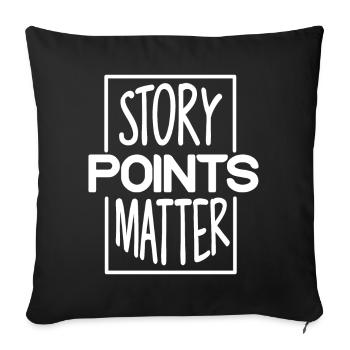 Scrum Story Points Scrum Programmer - Sofa pillowcase 17,3'' x 17,3'' (45 x 45 cm) - black - Front