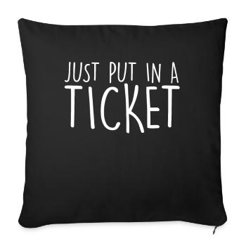 IT Support informatique Système de téléscripteur informatique - Housse de coussin décorative 45 x 45 cm - noir - Devant