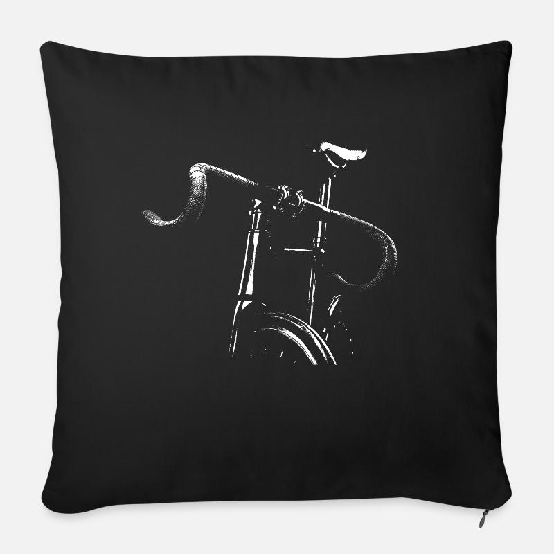 Vélo de route - Maillot de cyclisme Fixie - Housse de coussin décorative 45 x 45 cm - noir