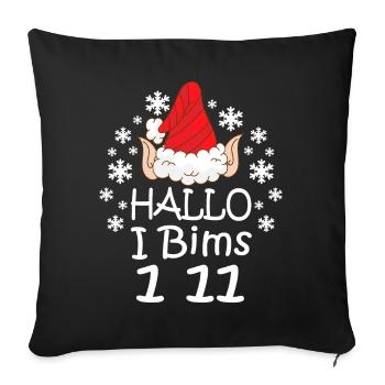 Hello I Pims 1 11 Christmas elf Santa Claus - Sofa pillowcase 17,3'' x 17,3'' (45 x 45 cm) - black - Front