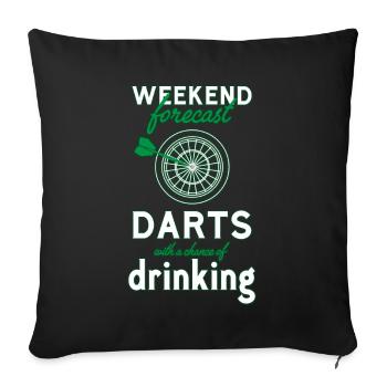 Darts Dart - Sofakissenbezug 45 x 45 cm - Schwarz - Vorne