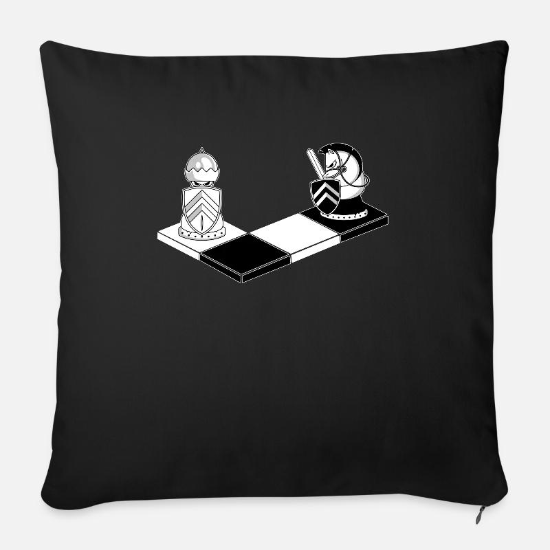 Schach - Sofakissenbezug 45 x 45 cm - Schwarz