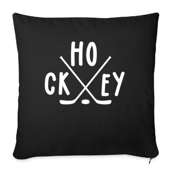 Hockey - Housse de coussin décorative 45 x 45 cm - noir - Devant