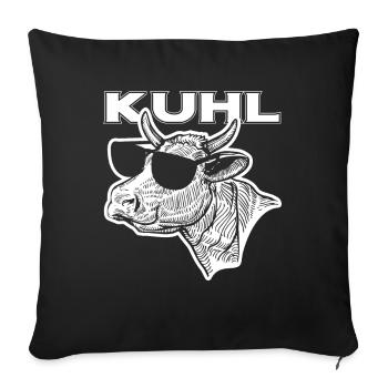 Landwirt Kuh Milchbauer Kuhl Geschenk - Sofakissenbezug 45 x 45 cm - Schwarz - Vorne
