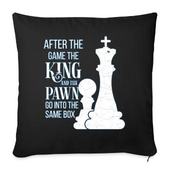 Schach - Sofakissenbezug 45 x 45 cm - Schwarz - Vorne
