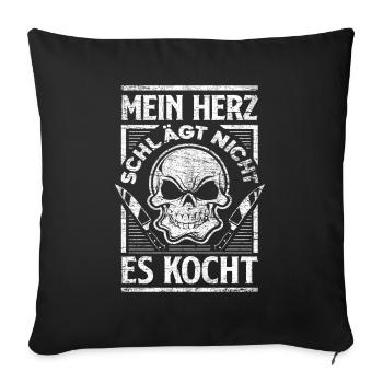 Koch - Sofakissenbezug 45 x 45 cm - Schwarz - Vorne