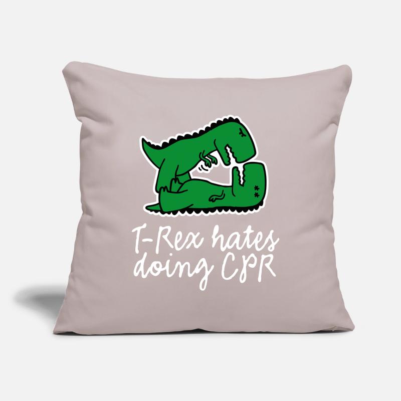 T-Rex hates doing CPR first aid nurse Sofa pillowcase 17,3'' x 17,3'' (45 x 45 cm)