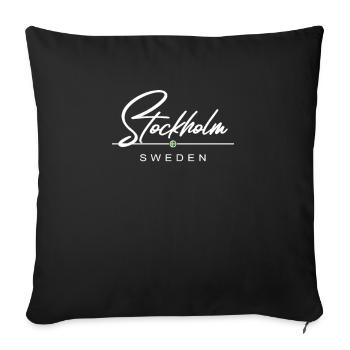 Stockholm Sweden Swedish capital - Sofa pillowcase 17,3'' x 17,3'' (45 x 45 cm) - black - Front