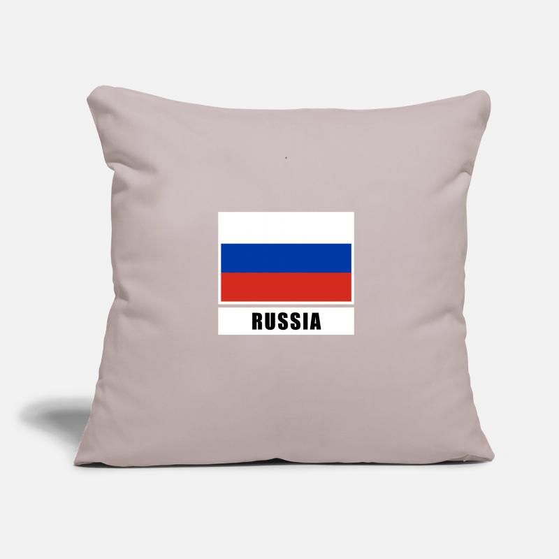 Russie drapeau russe drapeau Housse de coussin décorative 45 x 45 cm