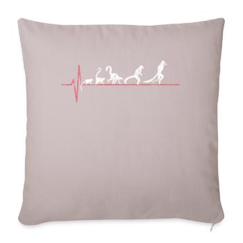 Lémurien lémurien pouls pouls cadeau - Housse de coussin décorative 45 x 45 cm - taupe clair - Devant