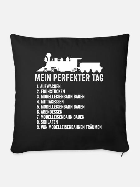 Modellbauer Geschenk - Sofakissenbezug 45 x 45 cm - Schwarz