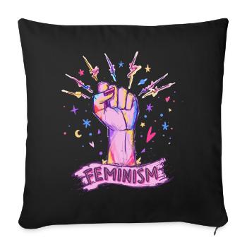 Feminism Women's Rights Demo Women's Power - Sofa pillowcase 17,3'' x 17,3'' (45 x 45 cm) - black - Front