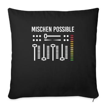 Mischen Possible Tontechniker Toningenieur - Sofakissenbezug 45 x 45 cm - Schwarz - Vorne