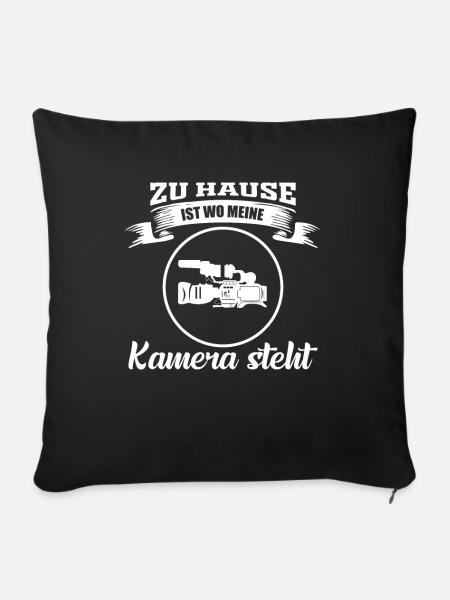 Kameramann Kamera - Sofakissenbezug 45 x 45 cm - Schwarz