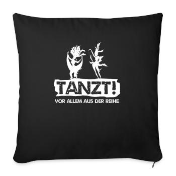 Fasching Funkemariechen Tanzen Karneval Geschenk - Sofakissenbezug 45 x 45 cm - Schwarz - Vorne