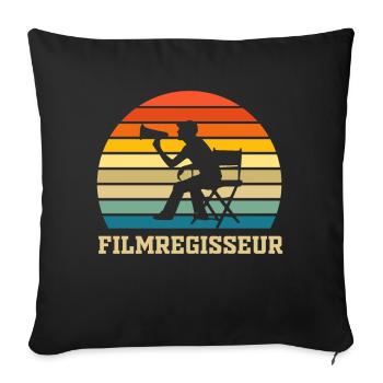 Filmregisseur Regie Filmproduzent - Sofakissenbezug 45 x 45 cm - Schwarz - Vorne