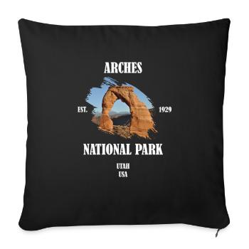 Arches Nationalpark USA Utah Amerika Geologie - Sofakissenbezug 45 x 45 cm - Schwarz - Vorne