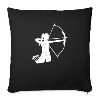 tir à l'arc - Housse de coussin décorative 45 x 45 cm - noir - Devant