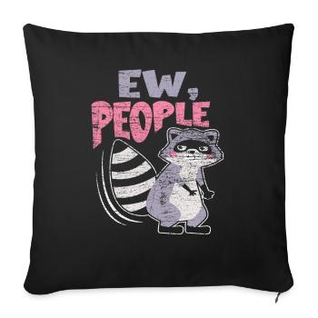 Raccoon people - Sofa pillowcase 17,3'' x 17,3'' (45 x 45 cm) - black - Front
