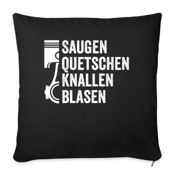 Auto Tuning Tuner Szene - Sofakissenbezug 45 x 45 cm - Schwarz - Vorne