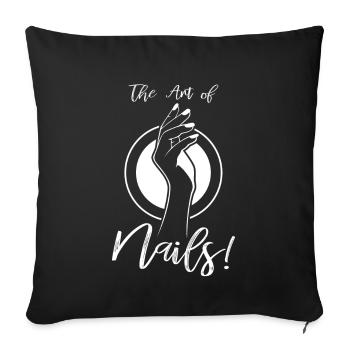Art of Nails Logo - Sofa pillowcase 17,3'' x 17,3'' (45 x 45 cm) - black - Front