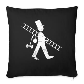 Chimney sweep chimney sweep - Sofa pillowcase 17,3'' x 17,3'' (45 x 45 cm) - black - Front